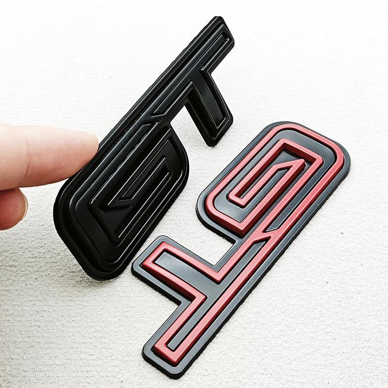 BBAU3 3D Metal Car Styling Logo GT Rear Trunk Badge Fender Side Emblems Decals For Ford Mustang GT GT350 GT500 Etc Auto Accessories