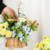 Woven Flower Basket Rattan Storage Basket Flower Girl Hand Basket Handmade Flower Basket For Home Wedding Decor