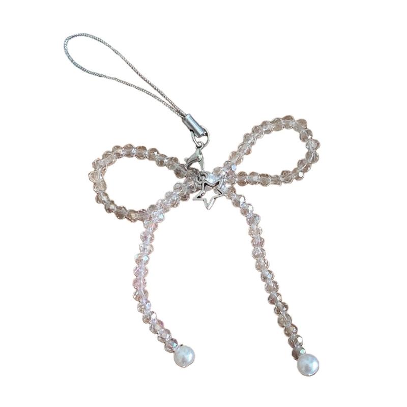 

Mobile Phone Chain Anti-Lost Soft Rope Strap Lanyard Bead Bowknot Star Phone Case Key Chain Bag Pendant Accessory 1
