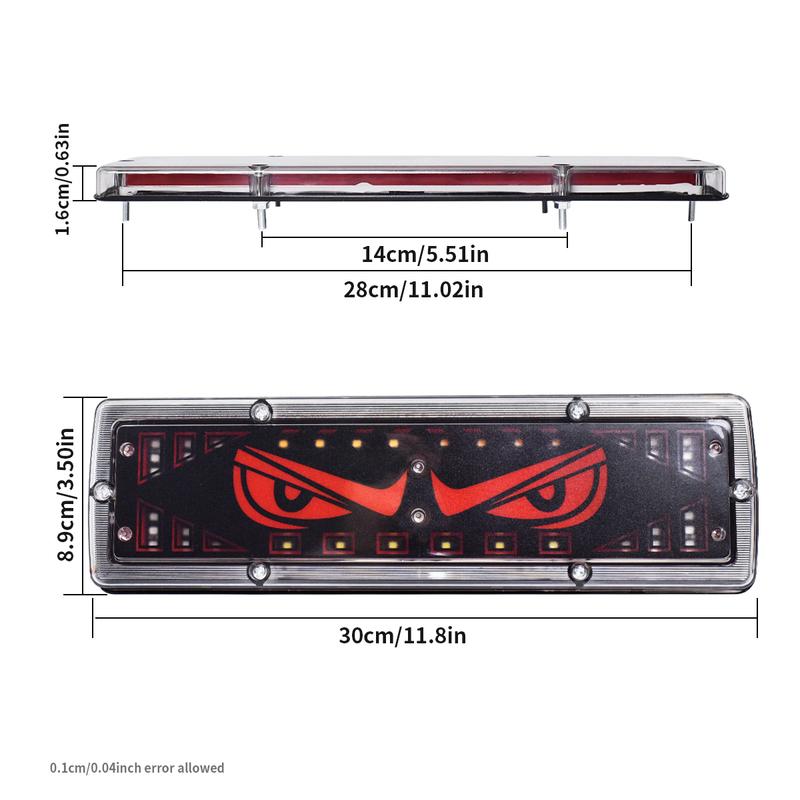Turn Signal CNSUNNYLIGHT Devil's Eye Brake Light Driving Light ABS 12V 2Pcs LED Truck Tail Lamps Taillight Reversing Light
