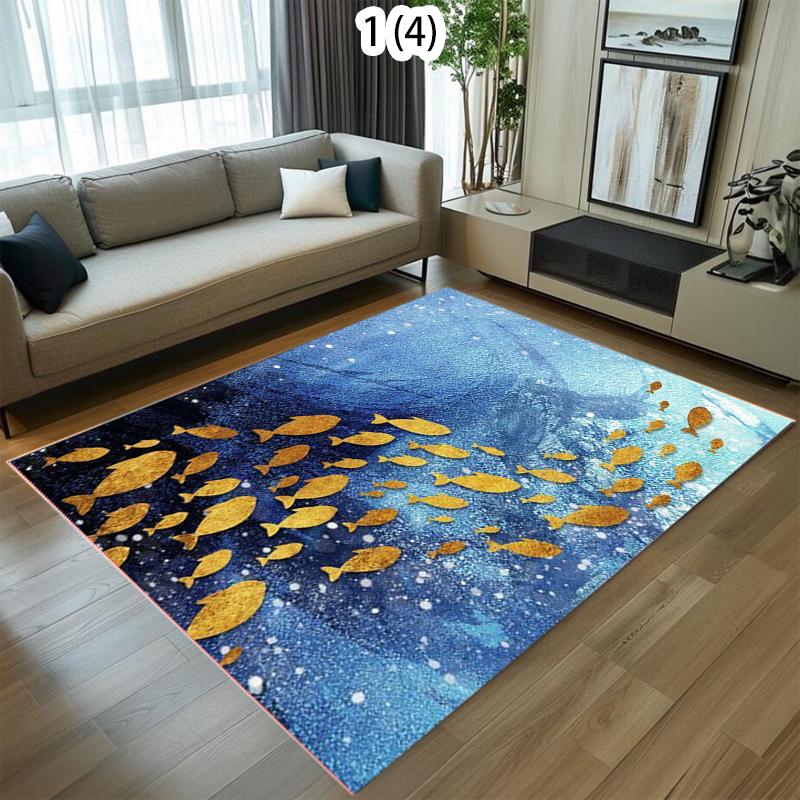 Carp Carp Carpet Vortex Fish Carpet Deep Sea Golden Fish Carpet Door Mat Room Living Room Bedroom Decoration Rug Carpet