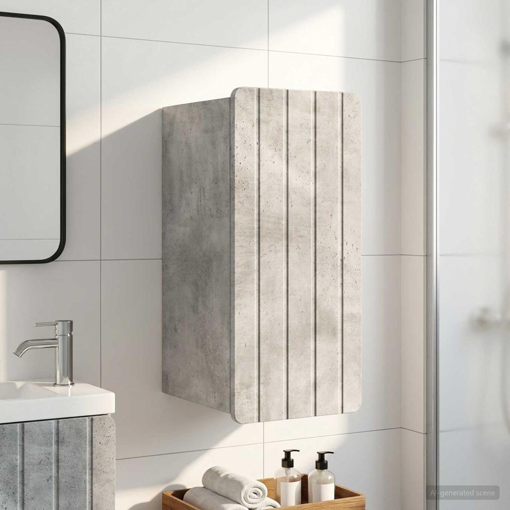 Bathroom Wall Cabinet ZWOLLE Concrete Grey 30 x 31 x 63 cm
