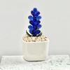 Faux Crystal Flower Figurine Mini Hand Blown Glass Potted Flower Ornament for Home Office Table Decor Gifts for Wedding Birthday Mother's