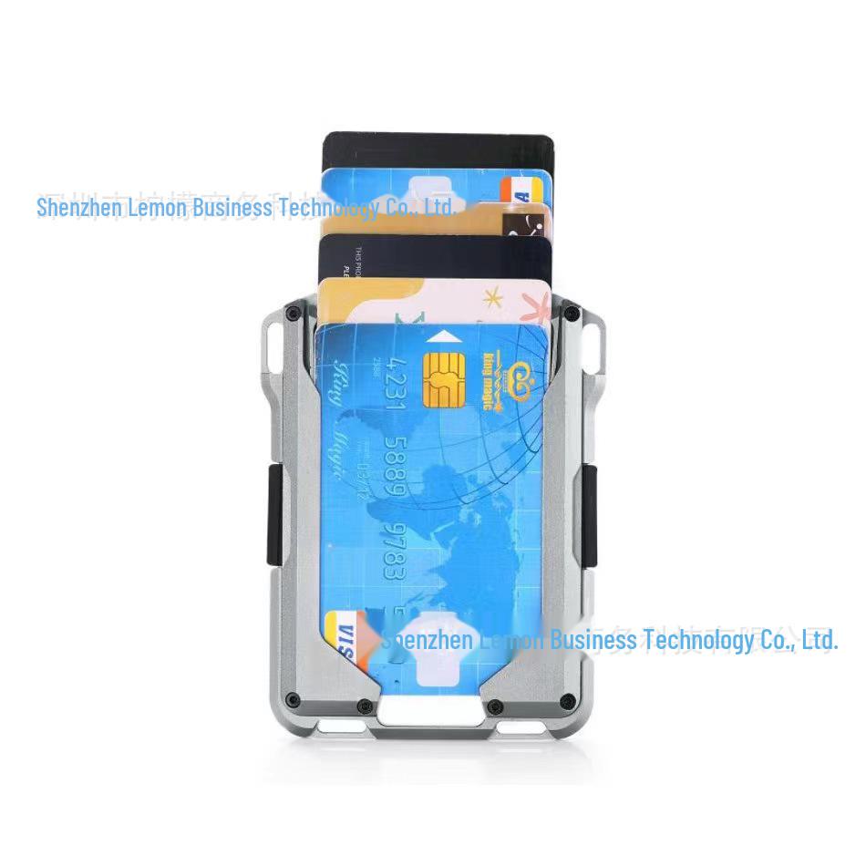 Metal RFID Card Holder - Anti-Theft Aluminum Alloy Wallet for Credit and Bank Cards