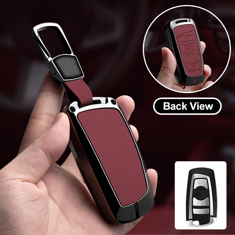 Zinc Alloy Leather Car Key Fob Case For Bmw 1 3 5 7 Series 530I X1 X3 X4 X5 F10 F15 F16 F20 F30 F18 F25 M3 M4 E34 Auto Parts