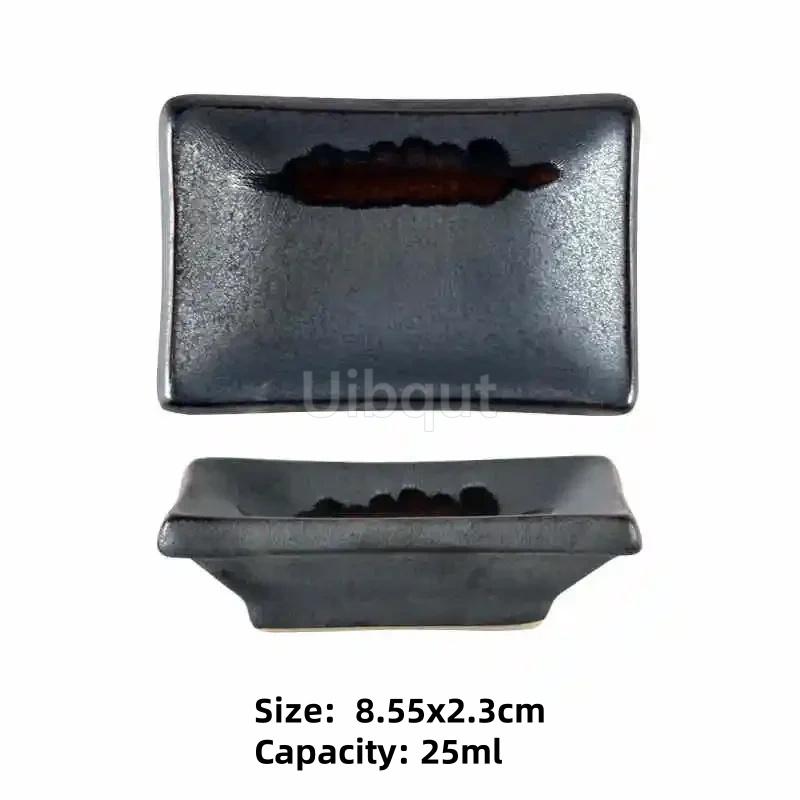ceramic small square sauce dish Japanese style sushi dish flavoring sushi mustard plate soy sauce cherry blossom Pepper tray