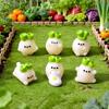 Cute Tiny Vegetables Resin Miniature Ornament Cartoon Scallion Figurine for DIY Dollhouse Fairy Garden Landscape Desk Office Decor