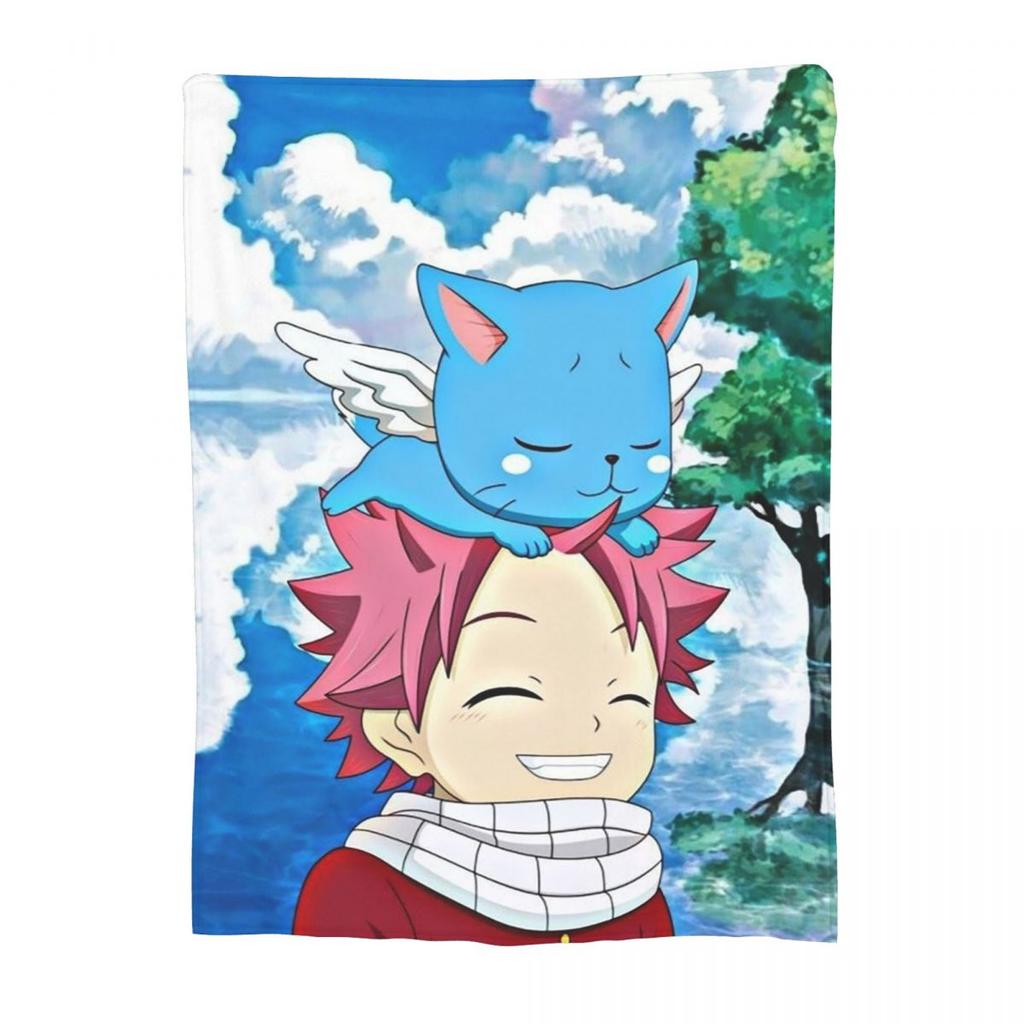 Fairy Tail Blankets Soft Warm Flannel Throw Blanket Cover for Bed Living Room Picnic Travel Home Sofa