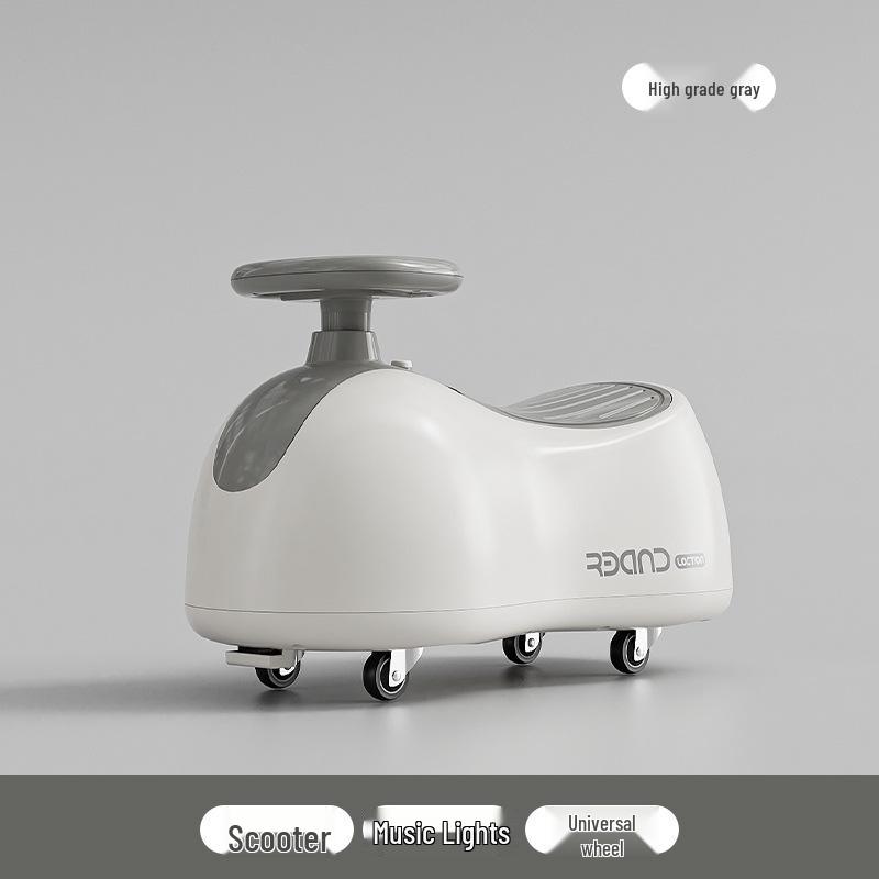 Multifunctional Baby Rocking Horse & Peanut Car with Silent Wheels and Anti-Rollover Design