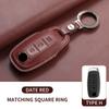 Genuine Leather Auto Key Fob Cover Case Housing Fit For Nissan Teana Qashqai X-Trail Kicks Tiida Auto Smart Key Fob Housing Long-lasting Protective