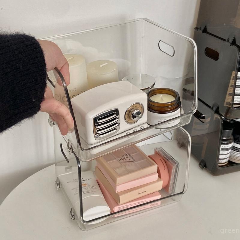 Transparent Storage Box Dormitory Cosmetics Sorting Organizer Multi Purpose Desktop Sundries Storage Stackable Drawer Box