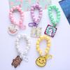 Colorful Cartoon Smiley Bear Beaded Car Keychain and Bag Pendant