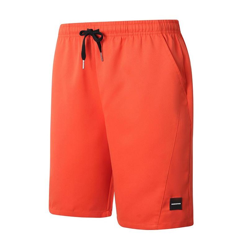 Spring and Summer Shorts Casual Drawstring Pockets Elastic Multi-color Solid Color for Men