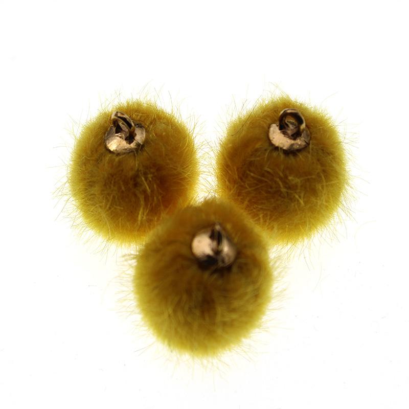 10pcs Imitation Water Mink Pompom Earring Pendant DIY Craft Supplies Cute Plush Fur Ball Beads DIY Handmade Jewelry Findings