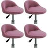 4 Pack of Stretch Short Back Chair Cover Slipcover with Short Round Backs Arms Curved Accent Counter Bar Stool Slipcover for Home Hotel Bedroom