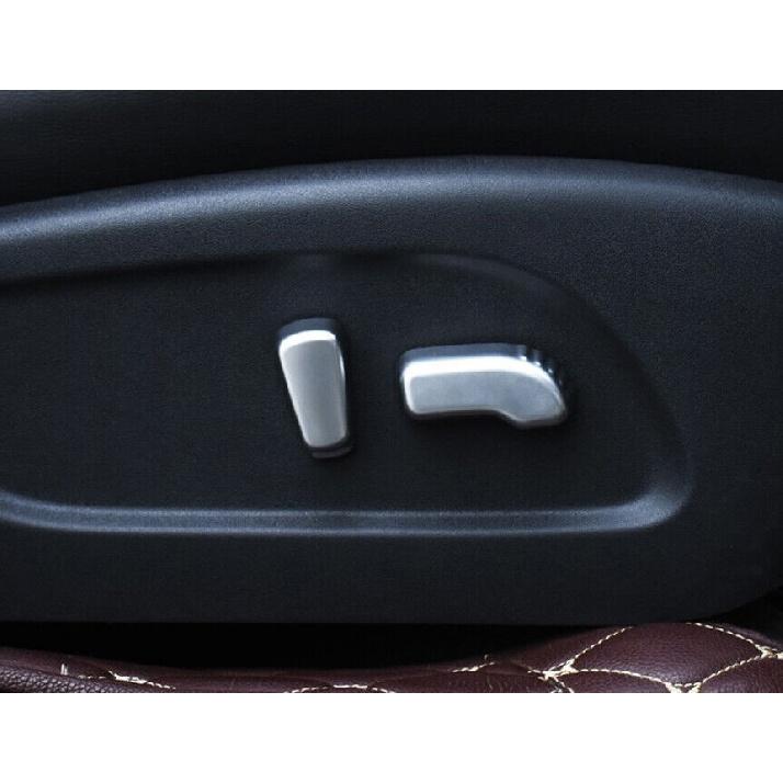 For Nissan Murano 2015-2021 ABS Silver Seat Adjust Handle Button Cover Trim 5PCS
