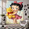 Wall TapestryBetty Boop Art Hanging Cloth Decorative Background Cover for Room Decoration