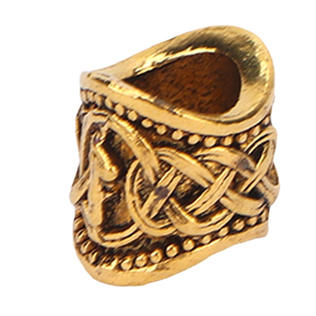 24 STÜCKE Haarperlen Metall Antikgold Antik Großes Loch Haarflechten Armband Anhänger 10 X 9mm