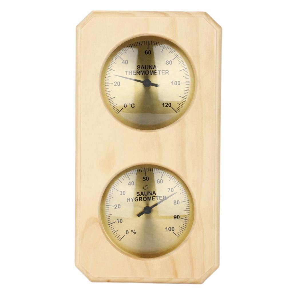 ALLE LEVEN -3 WINKEL 2 In 1 Mechanische Saunaruimte Water Houten Thermometer Hygrometer Buitenkas Temperatuur Hygrometer