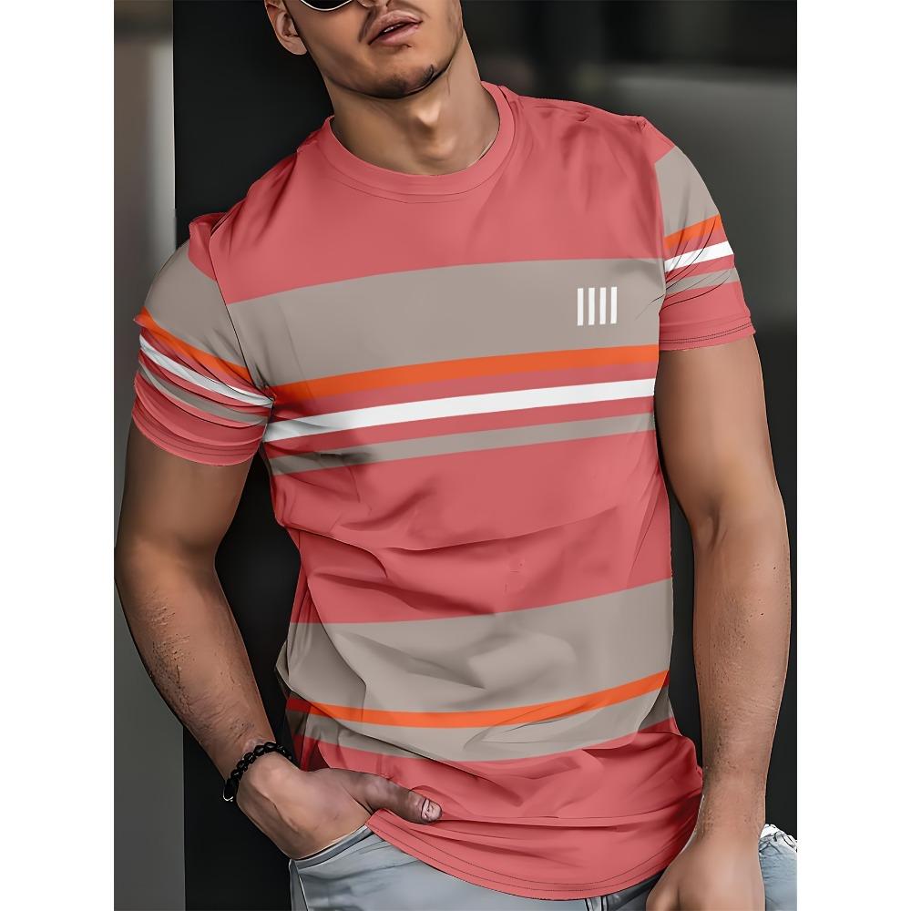 Men s round neck top sports casual T-shirt men s novel T-shirt 2XS