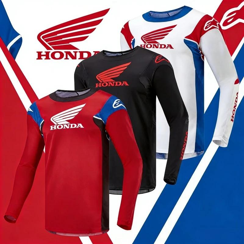 Honda 2026 Summer New Off-Road Motorcycle Riding T-Shirt Breathable Sportswear Men and Women Riding Clothes RA4