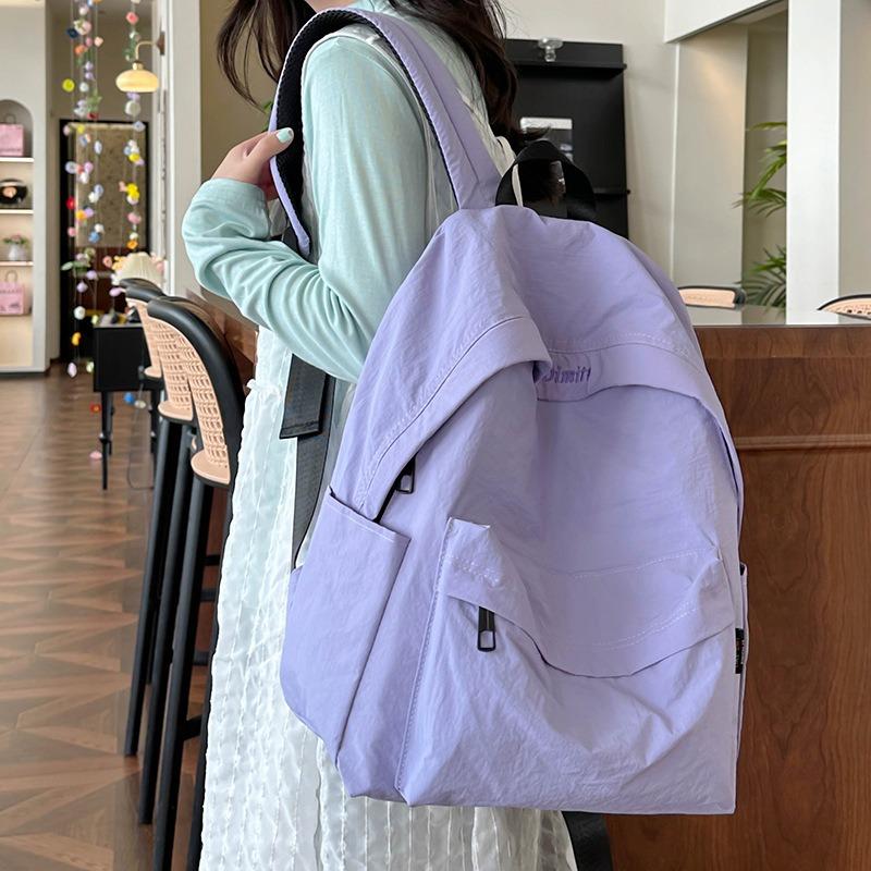 School bag new school bag female junior high school students outdoor lightweight simple backpack female high school students large capacity backpack
