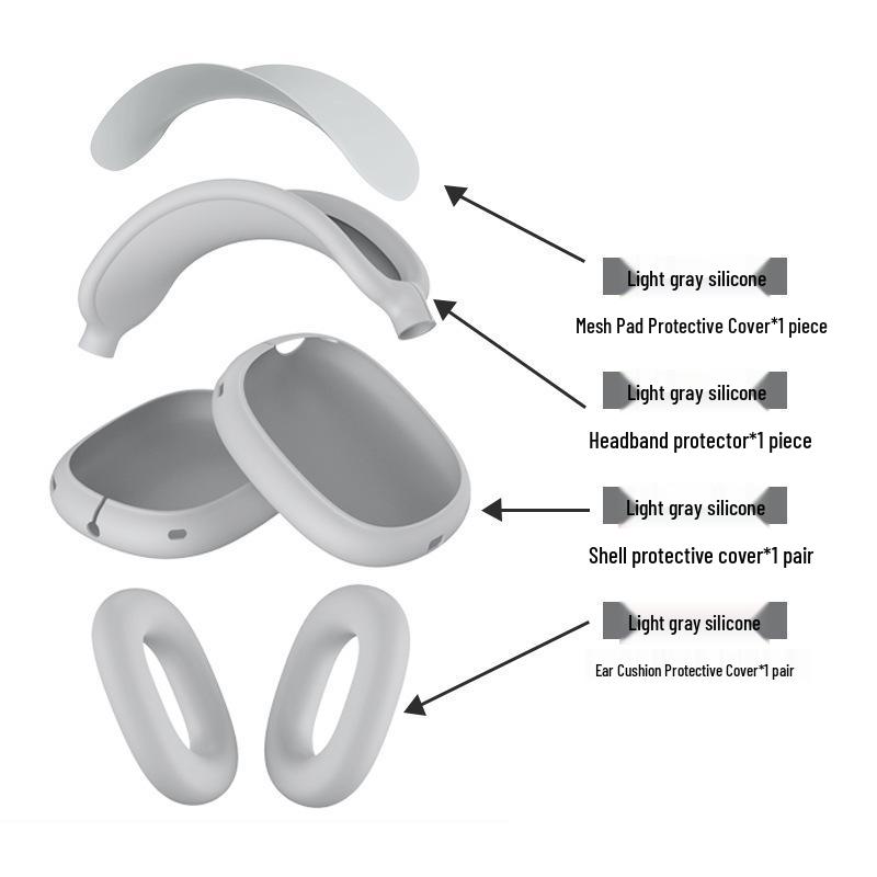 AirPods Max Silicone Protective Case: Soft Headphone Shell for Bluetooth Earphones