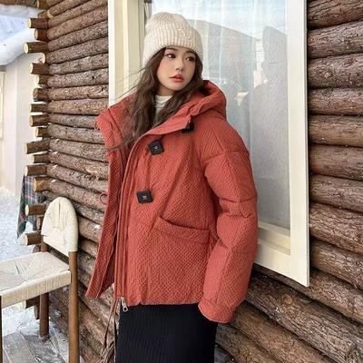 Jaqueta de algodão com enchimento nova de inverno para mulheres estilo curto estilo coreano casaco de algodão folgado tamanho pequeno jaqueta de algodão grossa