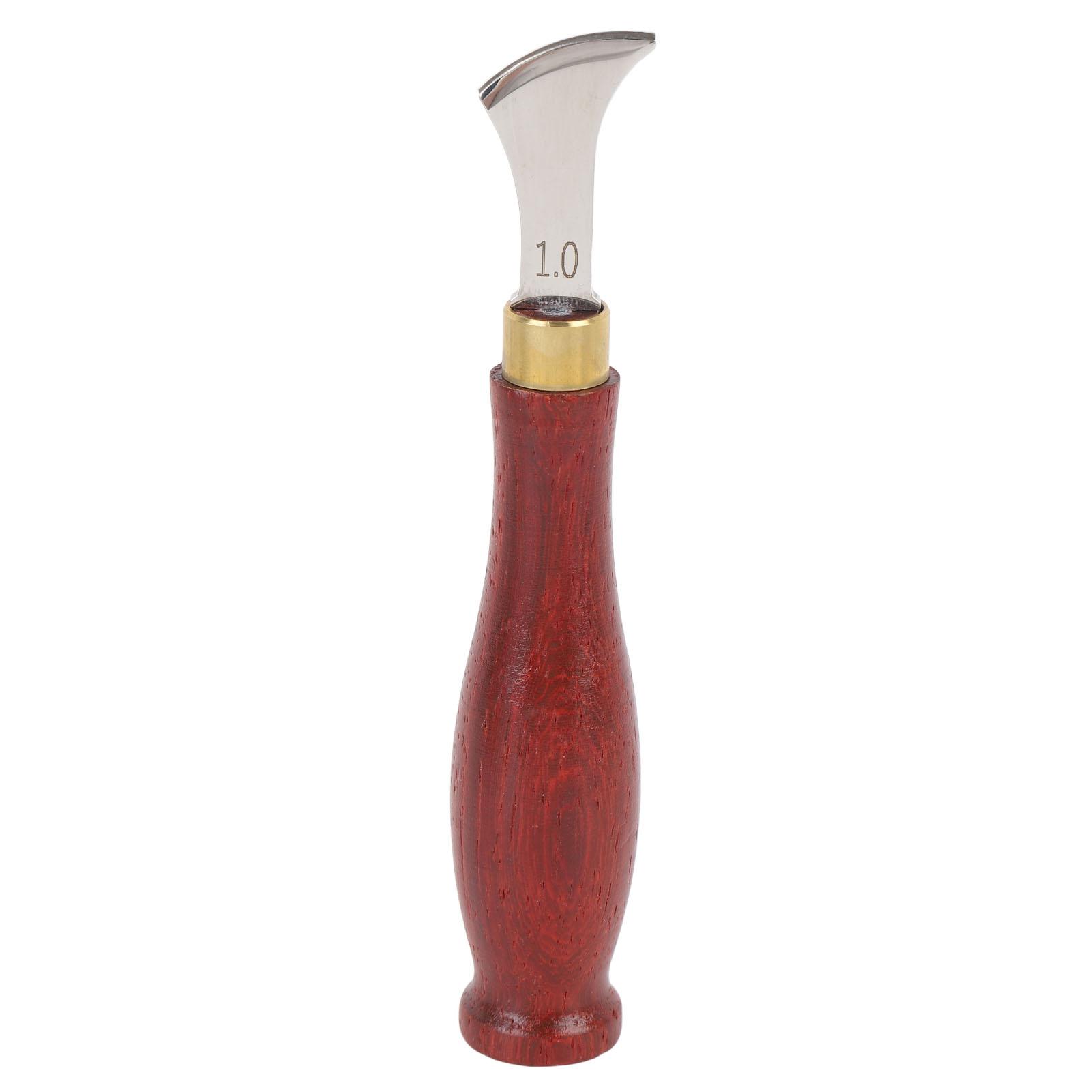 

Leather Creaser 1mm Ergonomic Wood Handle High Carbon Steel Leather Shallow Slot Trimmer for Strap
