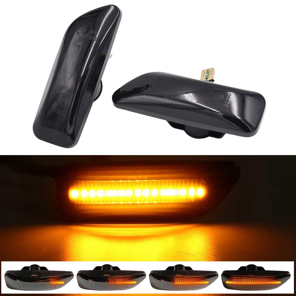 For Volvo XC90 MK1 XC70 V70 MK2 S60 S80 1999-2006 2Pieces Car Led Dynamic Blinker Turn Signal Light Side Marker Indicator Lamp