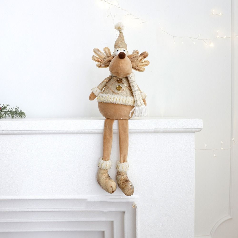 Gold Christmas Plush Doll Ornaments Cute Merry Christmas Decoration  New Year Supplies