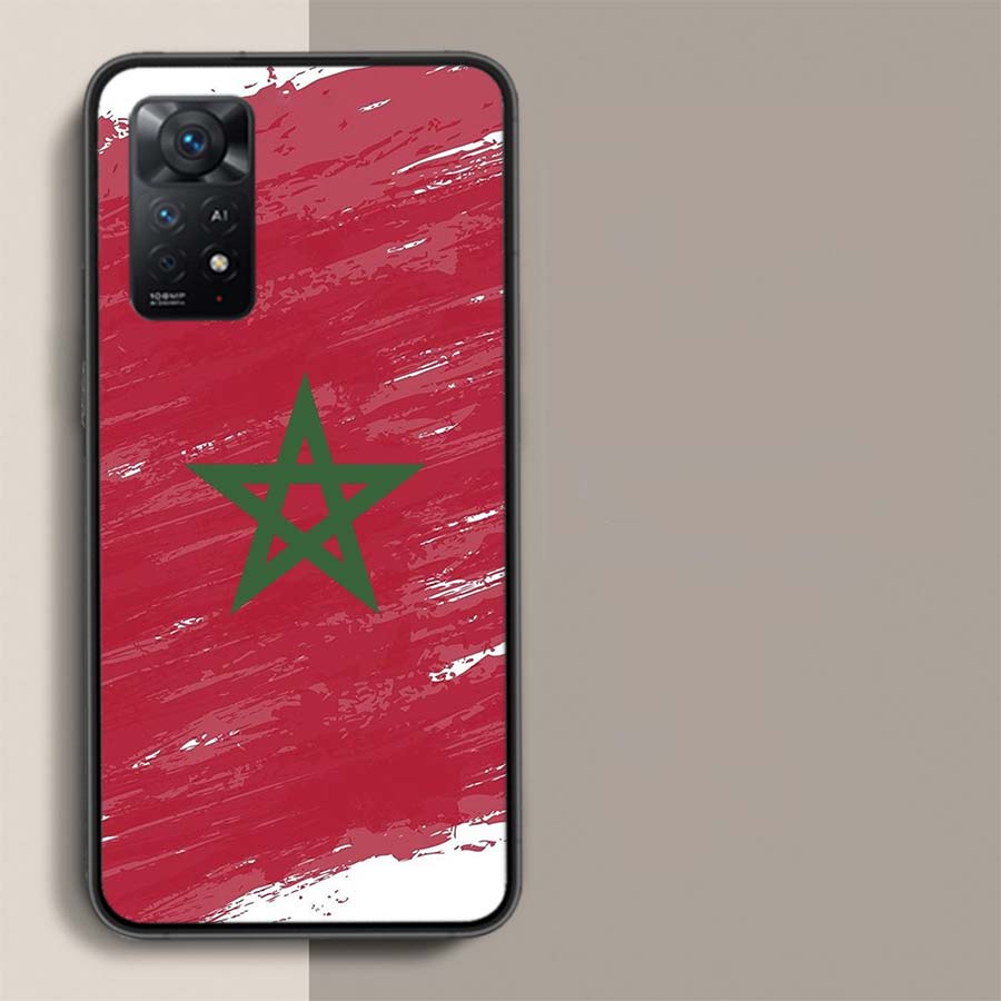 Morocco Flag Phone Case For Xiaomi Redmi Note 12 Pro Plus 5G 12S 11 11E 11T Pro 10 9 8 7 11S 10S 4G 9T 8T 9S Capa Coque Cover So