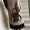 IELGY Ladies Messenger Bag Suede Double Color Contrast Bucket Bag