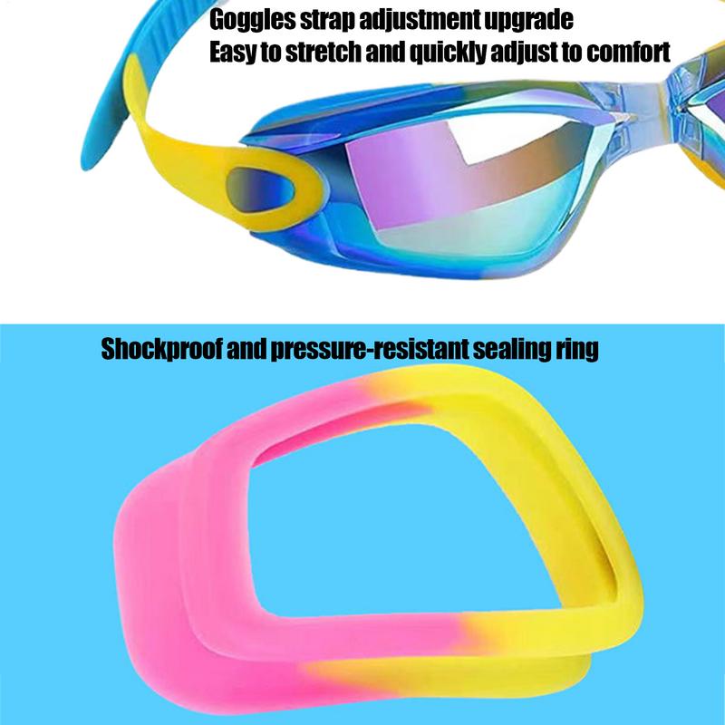 Kid Goggles For Swimming Youth Goggles Swim Glasses Waterproof Anti-Fog Clear Vision Glasses UV Protection For Children Teens