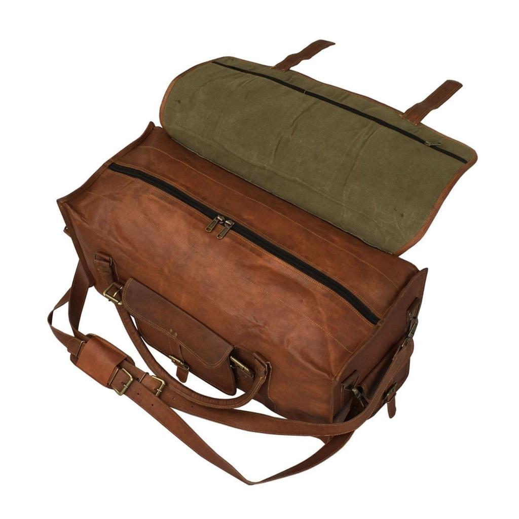 Neue Reisetasche aus echtem Leder für Herren und Damen