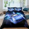 3D Car King Queen Duvet Cover Vintage Lightweight Train Bedding Set for Teens Adult Racing Supercar 2/3pcs Polyester Quilt Cover