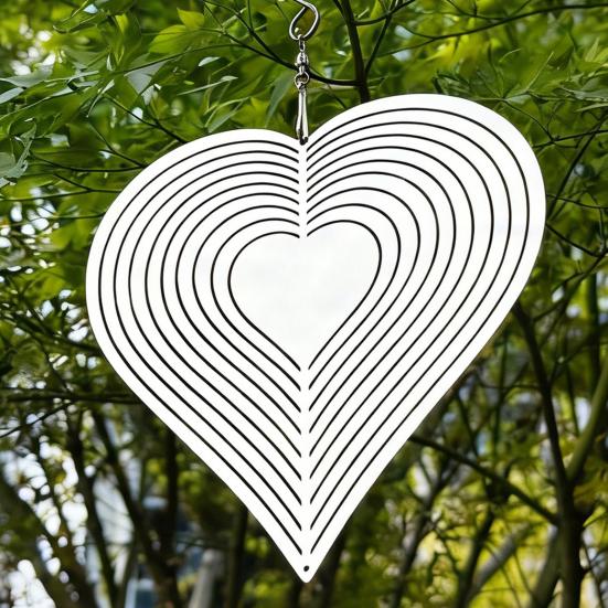 Stainless Steel Reflective Wind Spinners Outdoor Garden Decor Sparkly Wind Chime Yard Patio