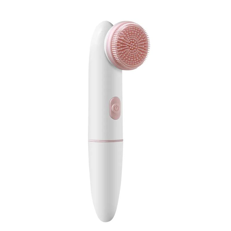 Electric Silicone Face Cleansing Brush Waterproof 2 In 1 Double Head, Sonic Vibration Facial Pore Cleaner Skincare Beauty Tool