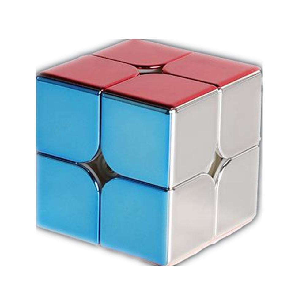 Activating Toys Plating Magnetic 2X2 Process Magic Cube Professional Speed Cube Cubo Magico Puzzle Toy For Kids Gift