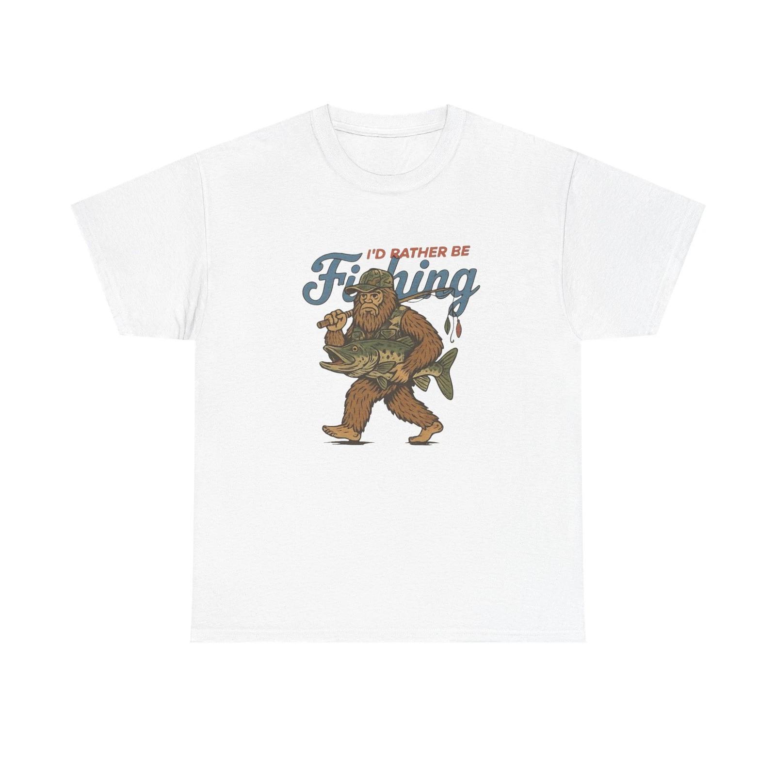 

Id Rather Be Fishing Graphic T Shirt Unisex Heavy Cotton Tee 3XL