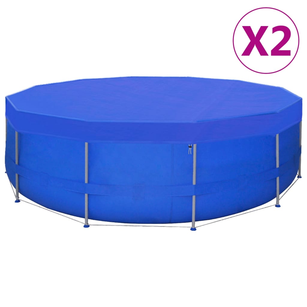 Vidaxl Plandeki Na Basen, 2 Szt., Pe, Okrągłe, 540 Cm, 90 G/M²