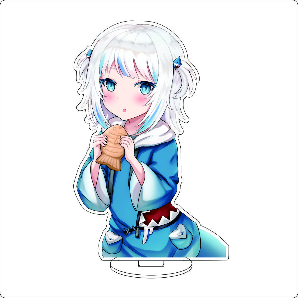 16CM Anime Cosplay Acrylic Stand Ornaments Gawr Gura Figure Stand Halloween Christmas Fans Gifts