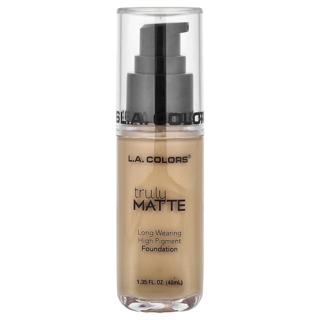 L.A. Colors Truly Matte Foundation, CLM354 Soft Beige, 40ml (1.35fl oz)