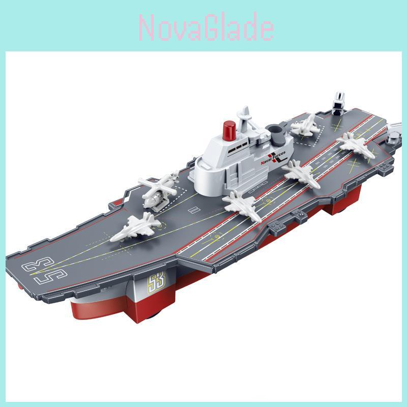 Aircraft Carrier Toy For Boys With Inertia Propulsion And Water Spray Function