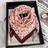 1Pc Magnetic Closure Versatile Neck Scarf Elegant Painted Pattern Luxury Silk Scarf Gift Necklace Cloth Accessories