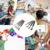 Painting Brushes 4 Piece Set Professional Grade Nylon Hairs Smooth Color Layering Ergonomic Non Slip Handle