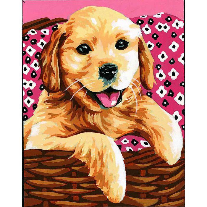 White Canvas Kit Labrador 20x25cm