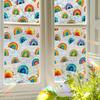 Laser-cut Living Room Rainbow Element Home Decor Glass Window Adhesive Decals