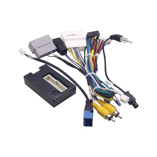 16Pin Car Stereo Wire Harness Adapter Decoder Compatible For Dodge Journey Fiat Freemont Leap Android Power Cable With Canbus Box