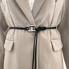 Style Minimalist Womens Thin Rope Waist Belt Metal Buckle Dress Shapewear Belt